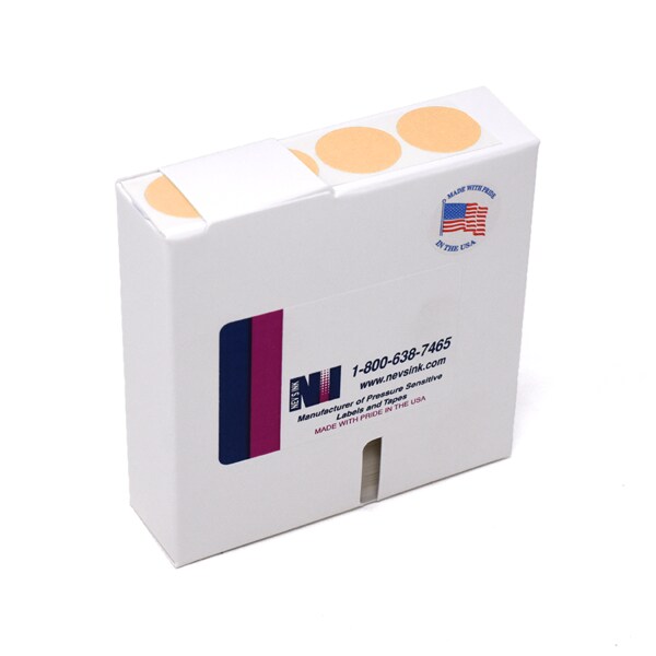 1-1/4" Color Coding Dots Salmon - Roll Form